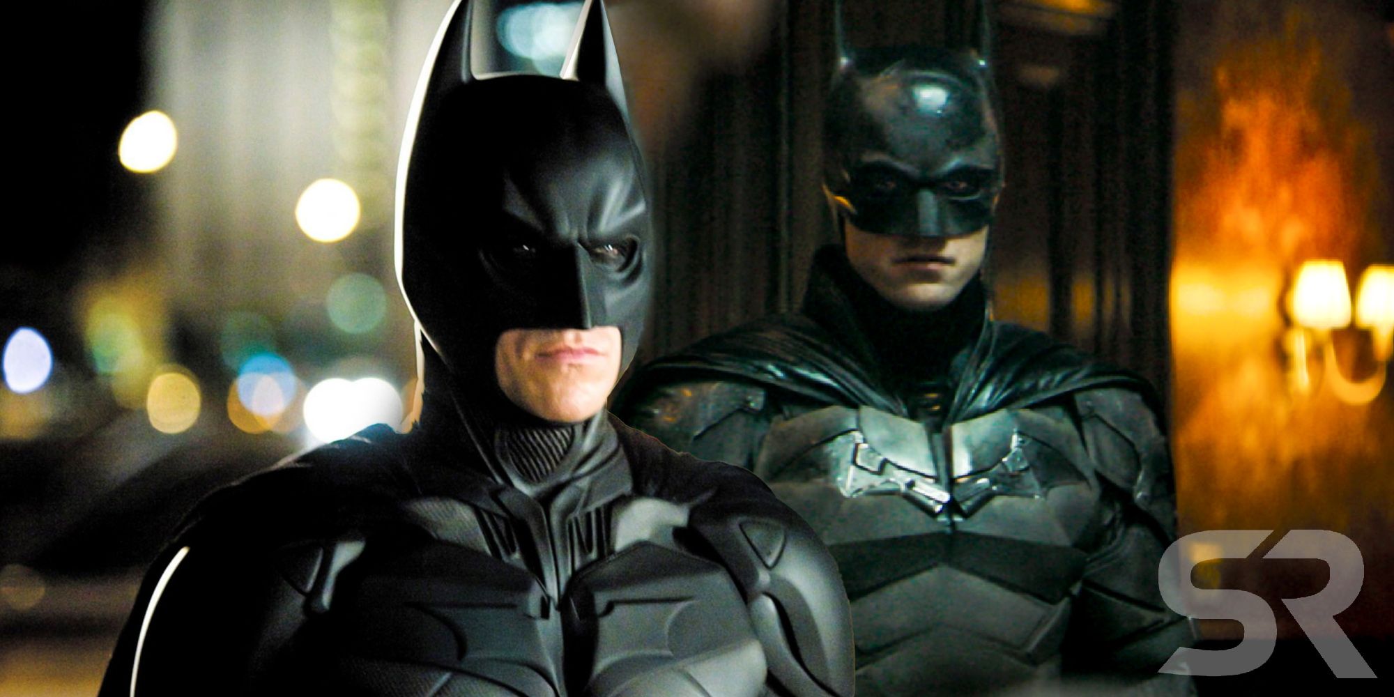 Christian Bale the Dark Knight and Pattinson Batman