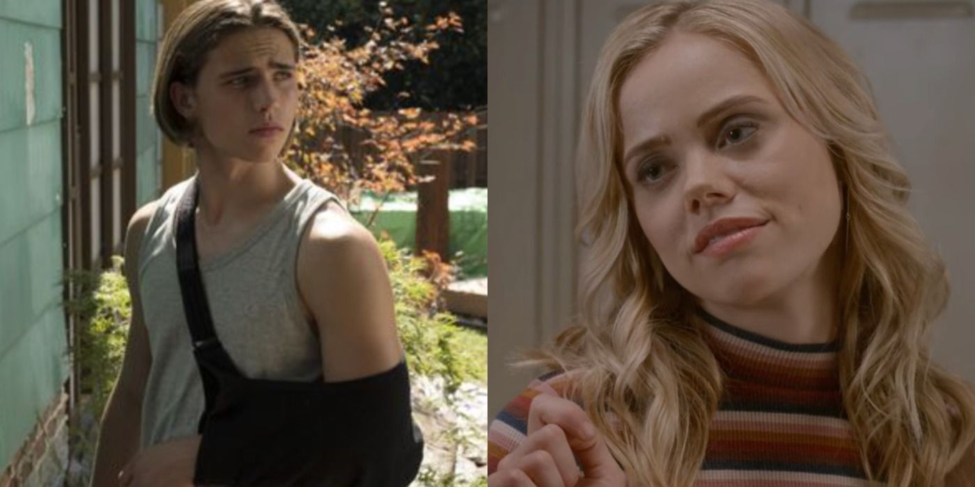 A split image depicts Robby and Yasmine in Cobra Kai