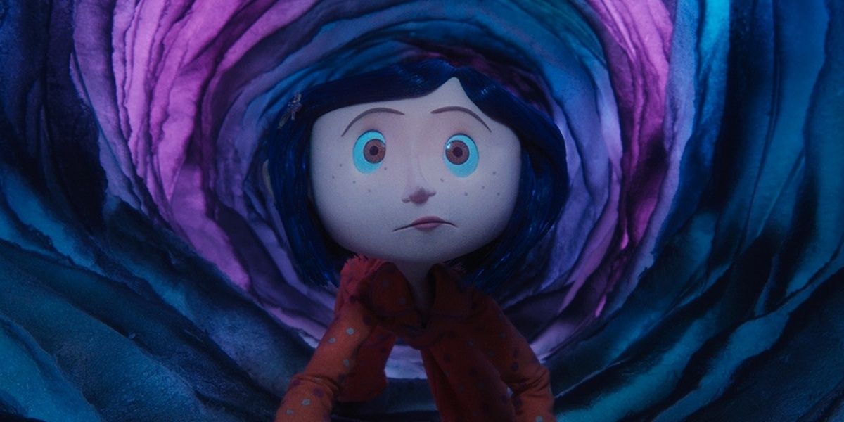 Close up of Coraline from the film Coraline.