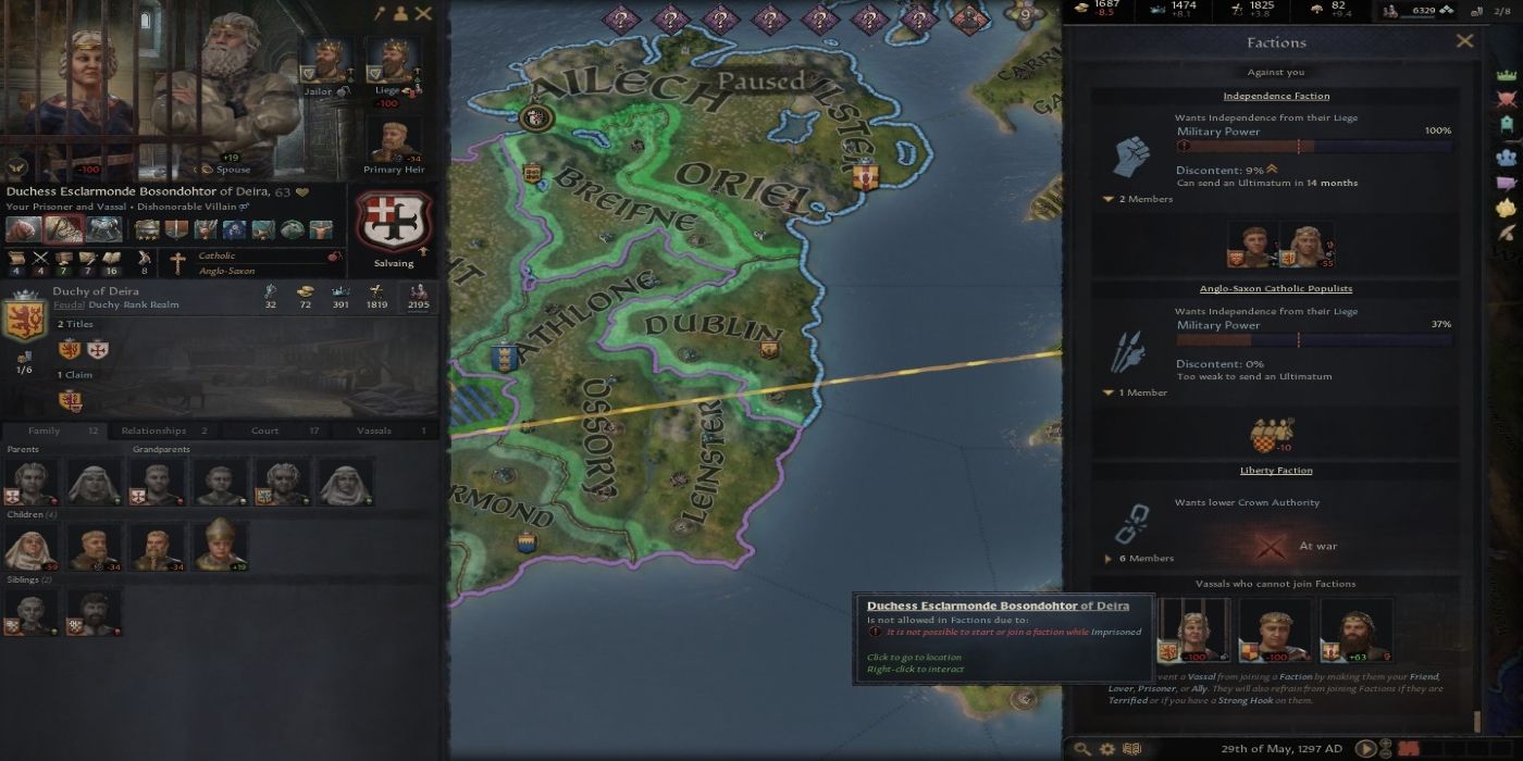Crusader Kings 3: How to Dissolve Factions