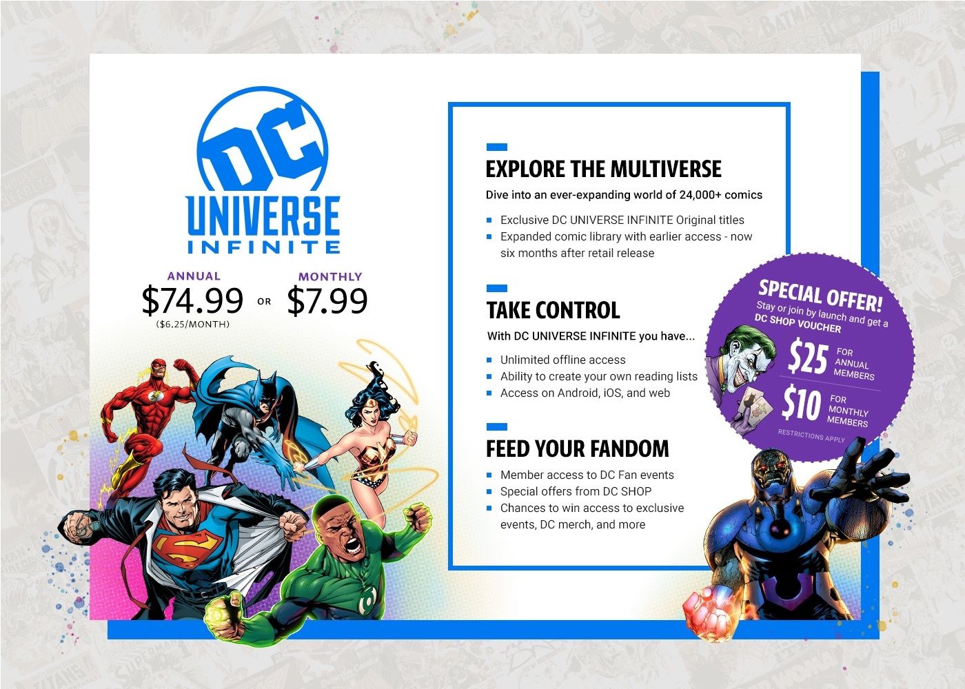 DC Universe Goes 'Infinite' With New Comic Subscription Service