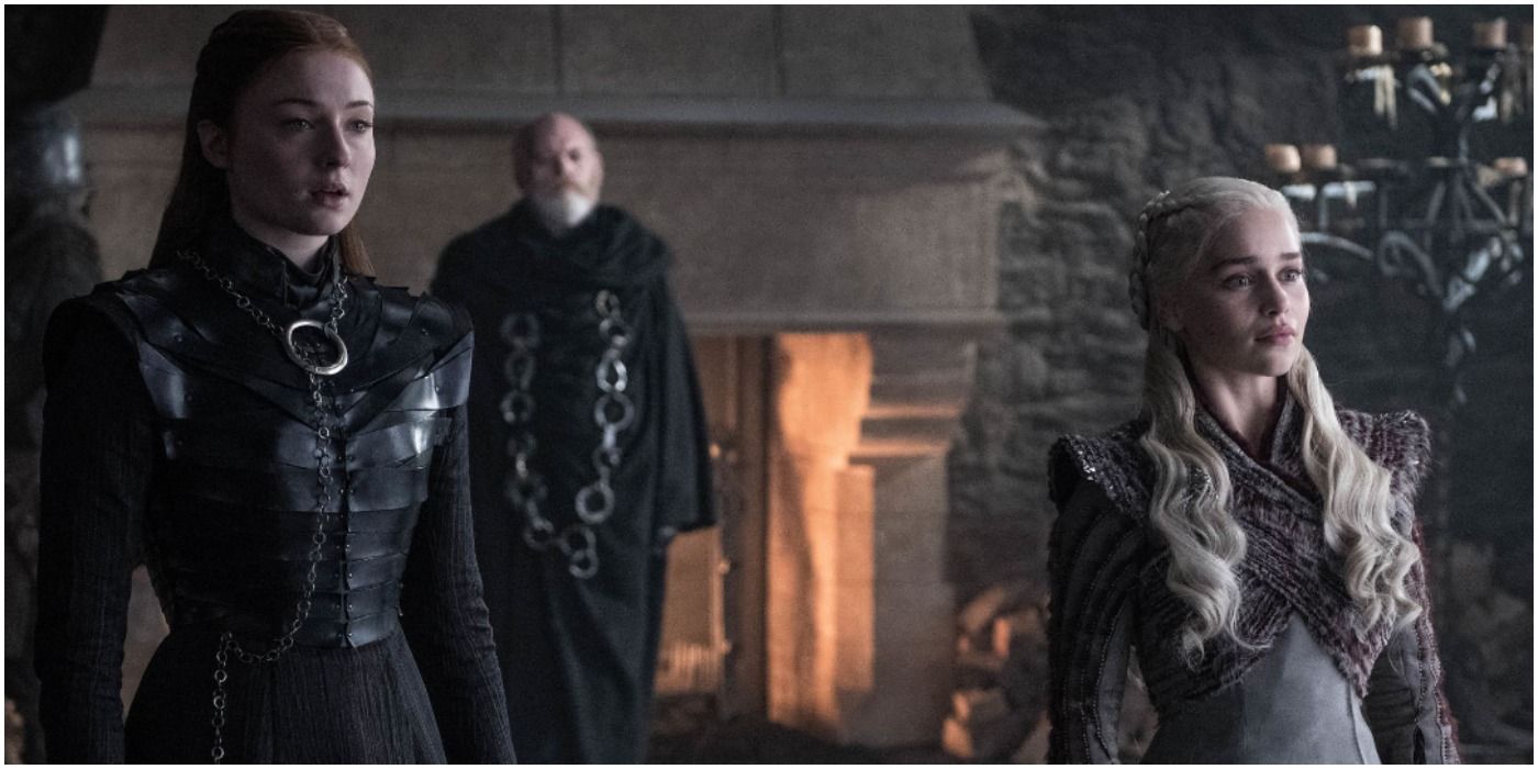 Daenerys and Sansa in Winterfell.