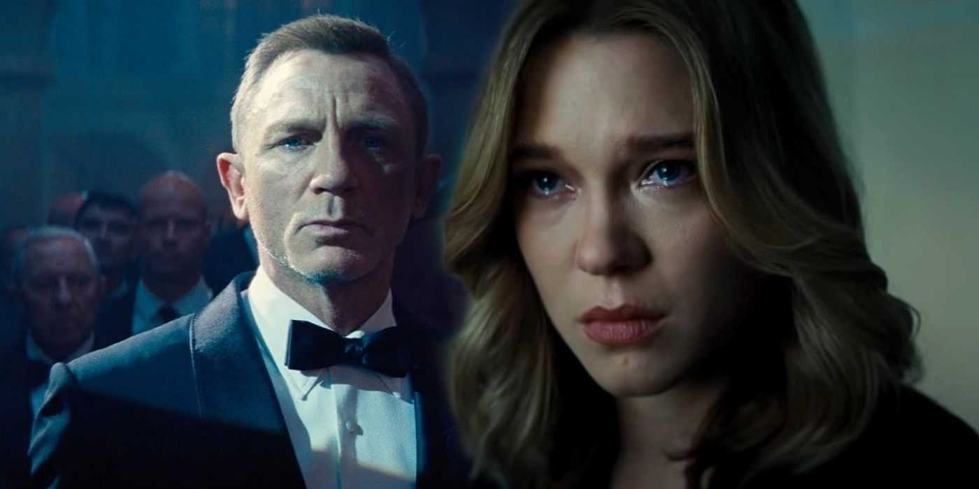Daniel Craig as James Bond and Lea Seydoux as Madeleine Swann in No Time To Die