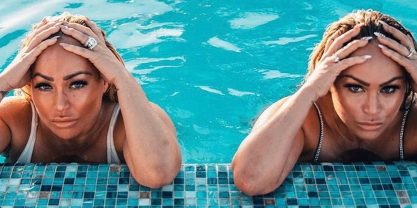 90 Dias para Casar estrelas Darcey e Stacey no Instagram na piscina