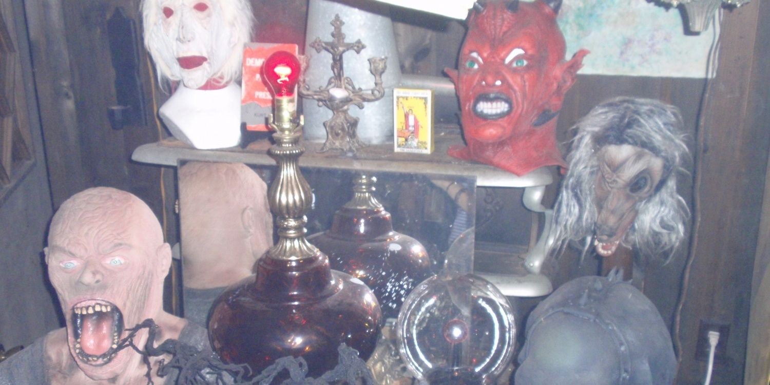 Demon masks from Warren Occult Museum