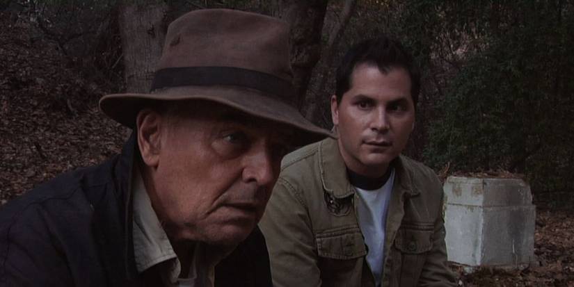 Digging Up the Marrow 2014 Ray Wise and Adam Green in Cemetery