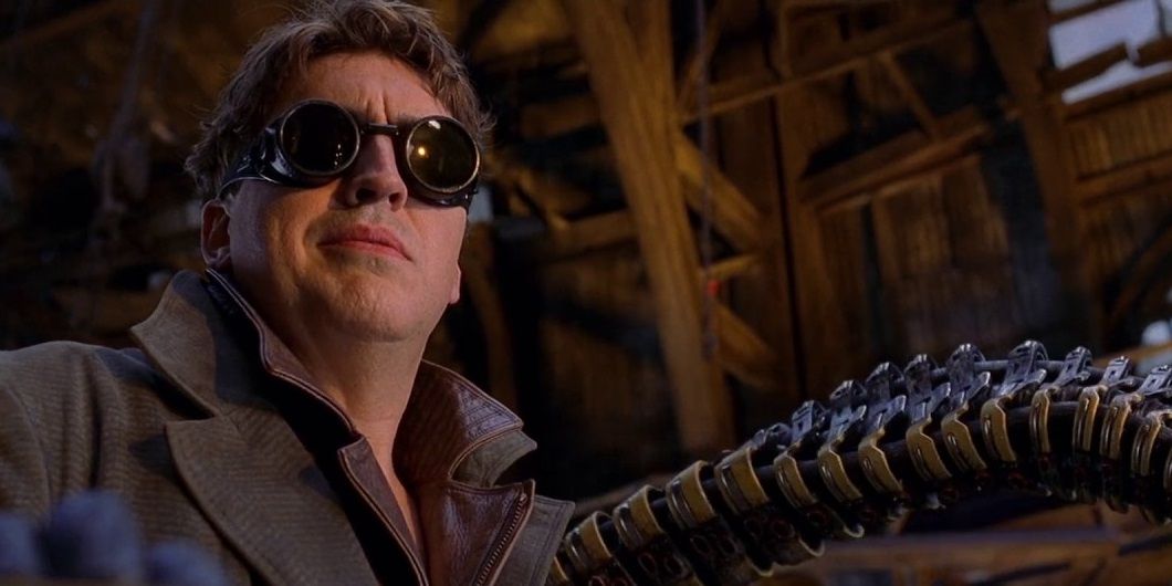 Doctor Octopus wearing his goggles in Spider-Man 2
