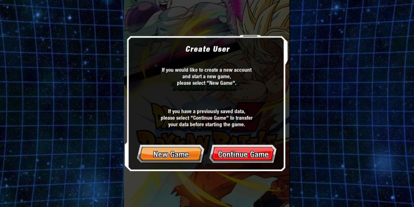 Dragon Ball Z Dokkan Battle Create New User