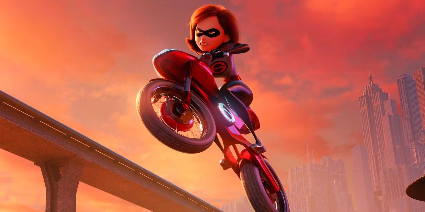 Elastigirl's motorcycle in Incredibles 2