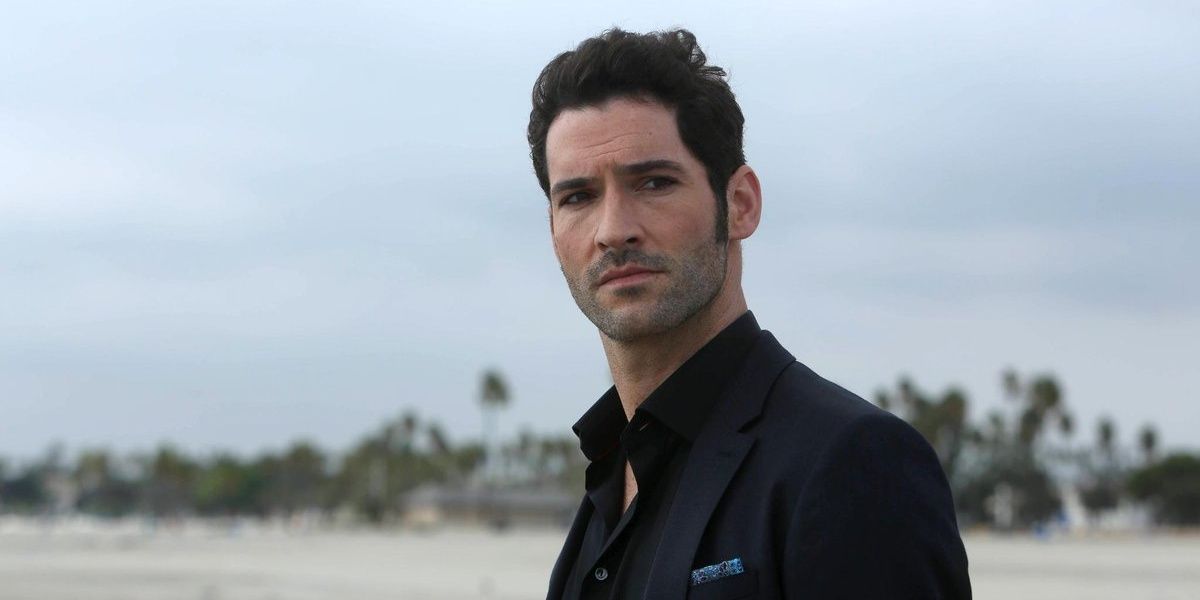 Lucifer stands on the beach in Lucifer