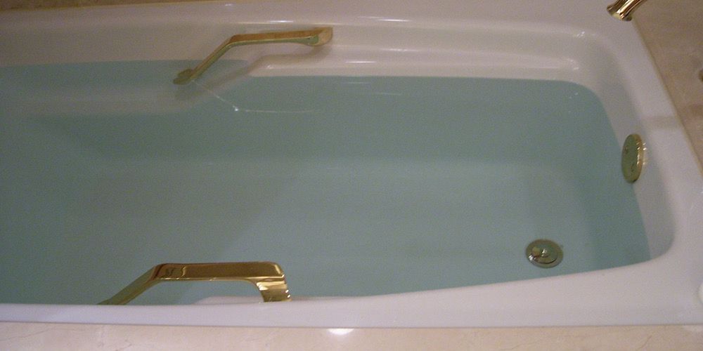 Jennifer Lawrence’s Blue Bathtub