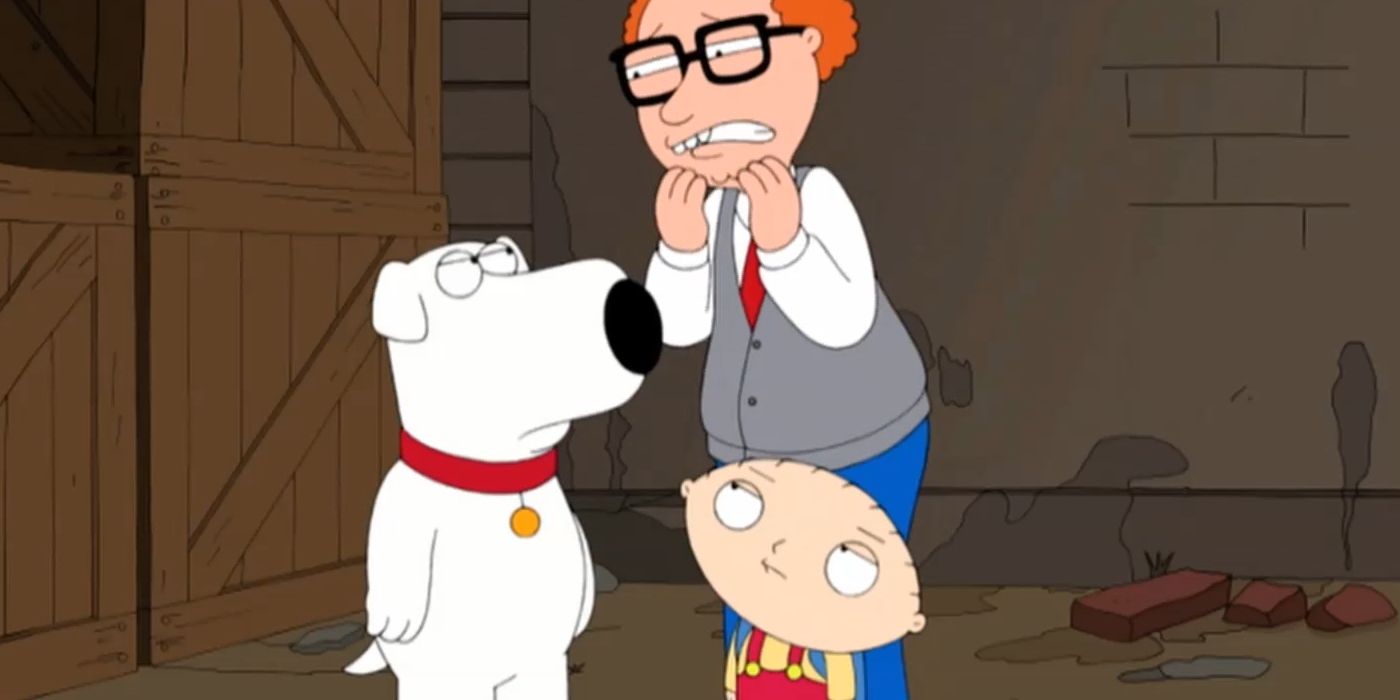 Screenshot from Family Guy Road to Germany episode including Brian Stewie Mort