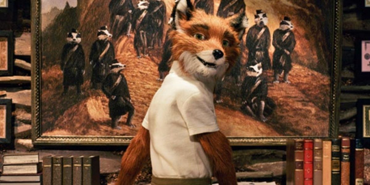 Mr. Fox looks back at the camera