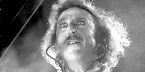Gene Wilder looking crazed in Young Frankenstein