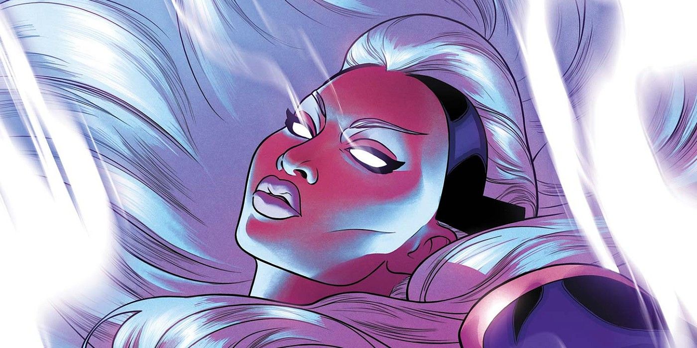 Storm channelling her powers in Marvel Comics