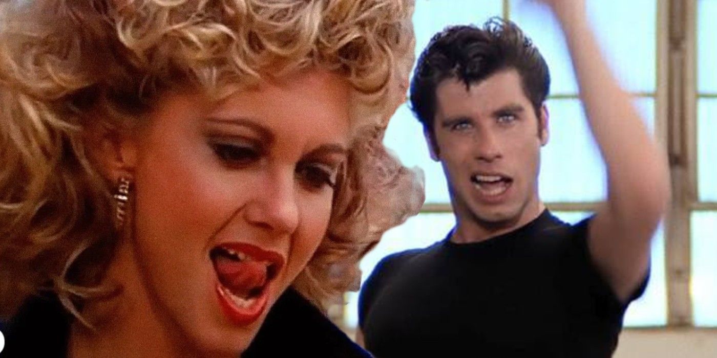 A blended image features Sandy and Danny during the song "You're The One That I Want" in Grease