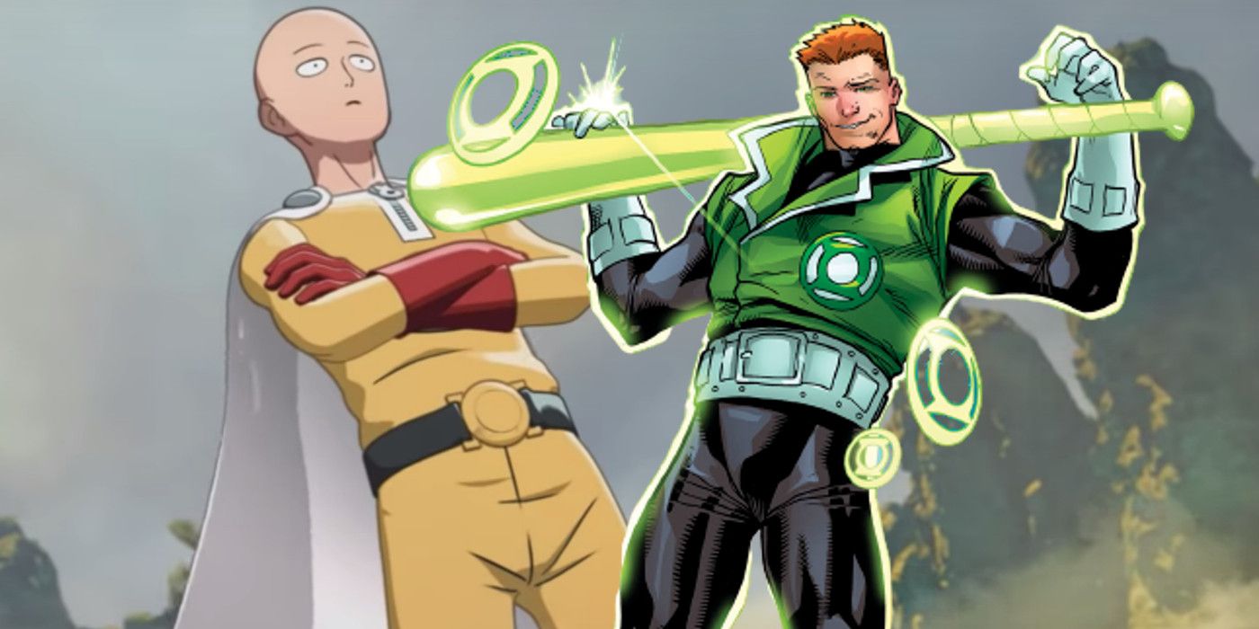 Green Lantern Guy Gardner and One Punch Man