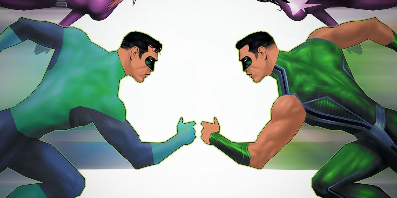 Green Lantern vs Himself Comic Art