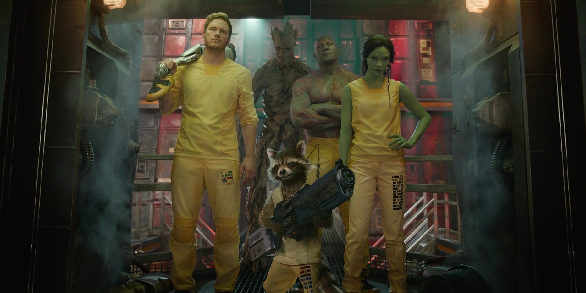 The Guardians of the Galaxy escape from the Kyln