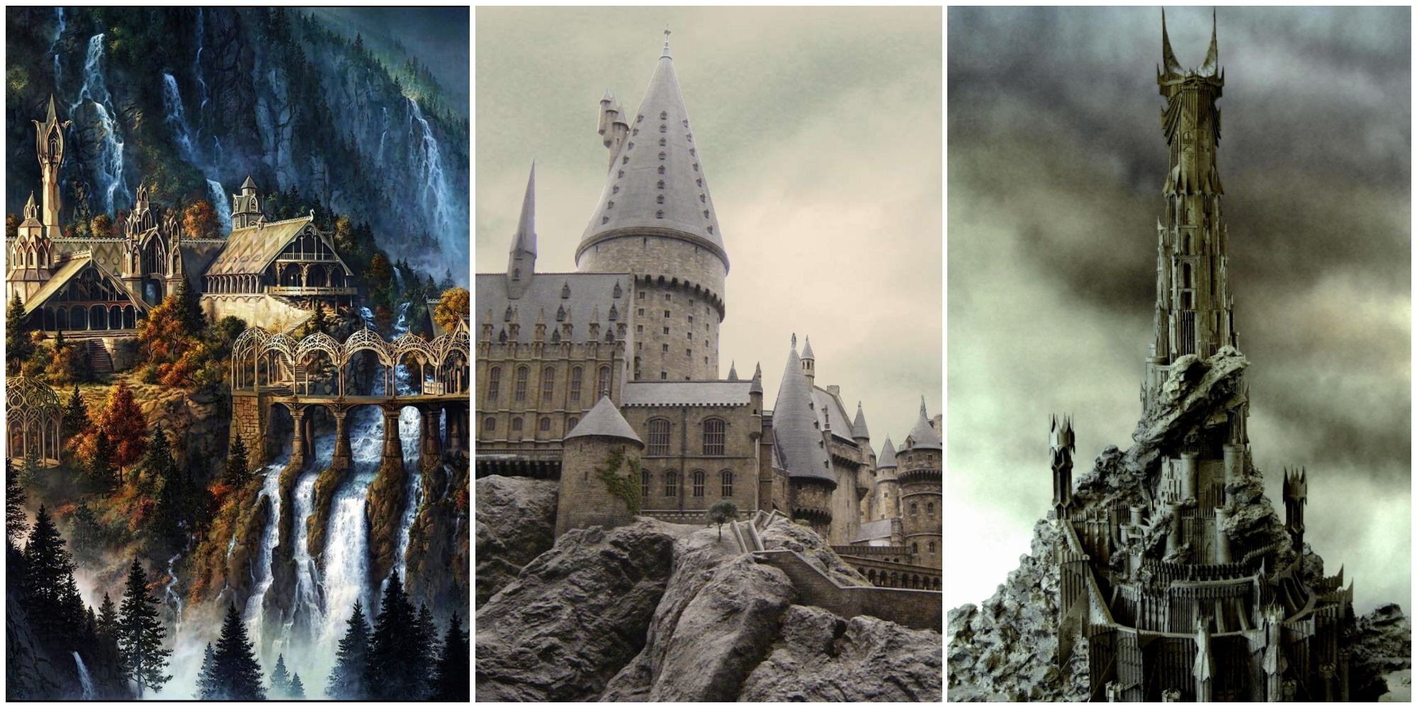 Hogwarts, Rivendell and Barad Dur