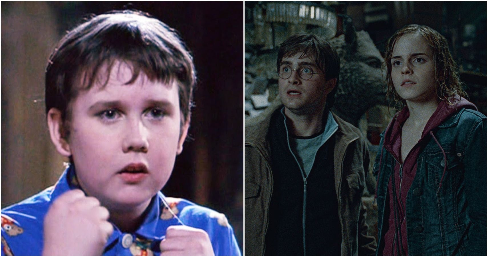 Neville Longbottom In Sorcerer&rsquo;s Stone and Harry and Hermione During Deathly Hallows Part 2