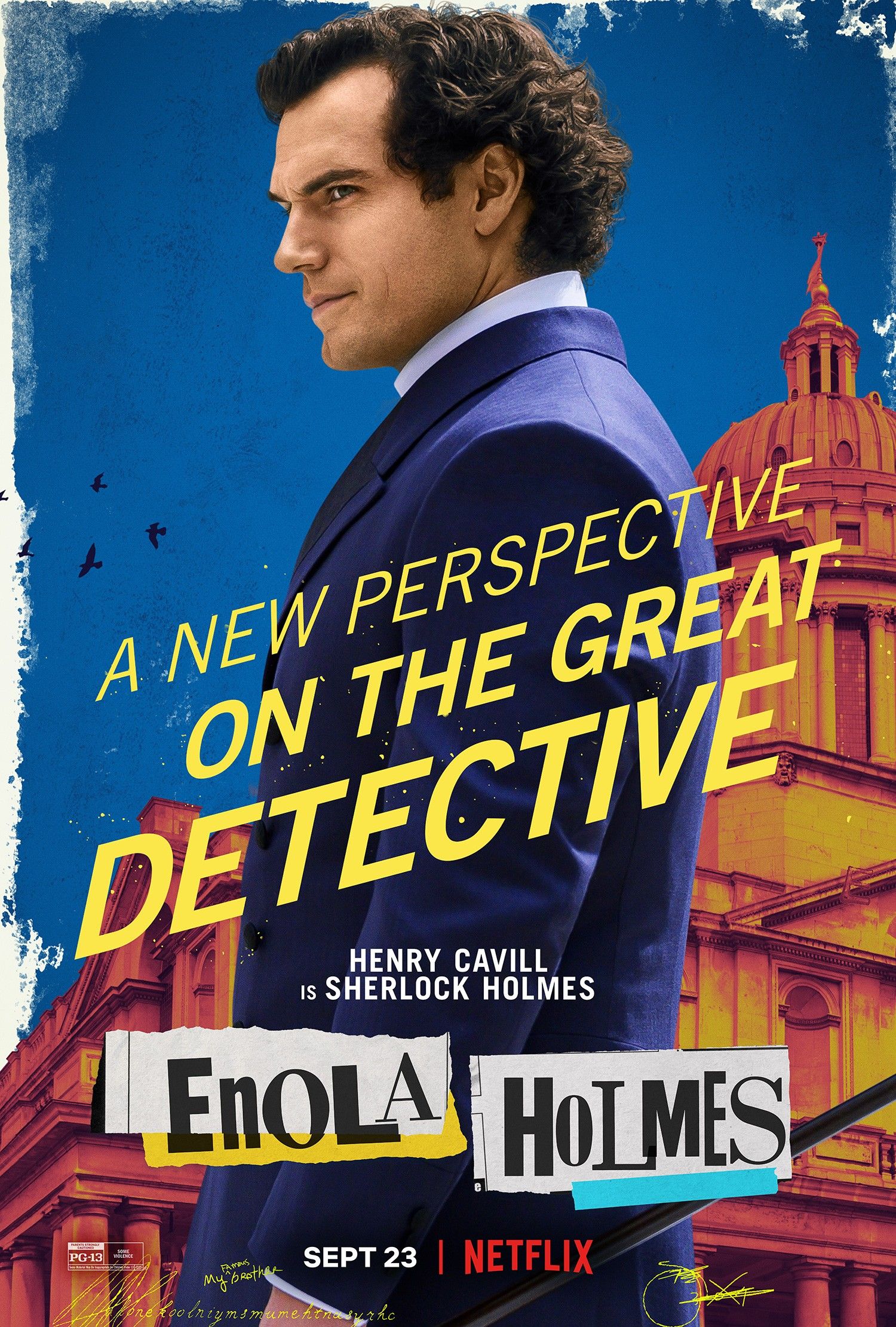 Henry Cavill as Sherlock Holmes in Enola Holmes