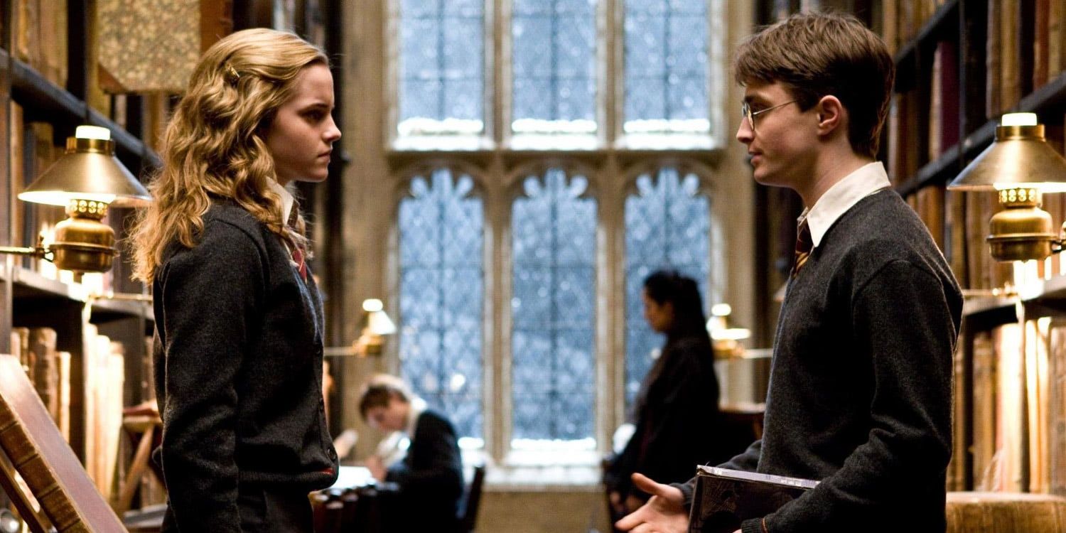 Hermione talking to Harry in Half-Blood Prince