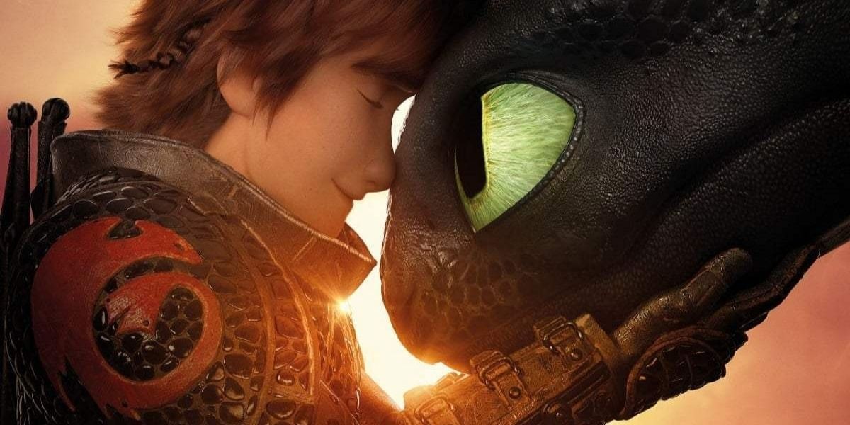 Hiccup and Toothless eye to eye in How To Train Your Dragon 2