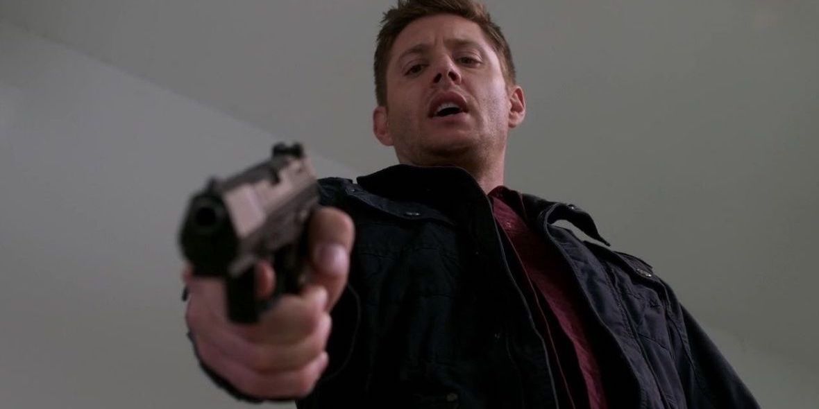 Dean shooting Hitler in Supernatural