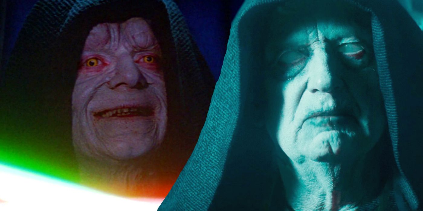 Ian McDiarmid as Palpatine in Star Wars The Rise of Skywalker and Return of the Jedi