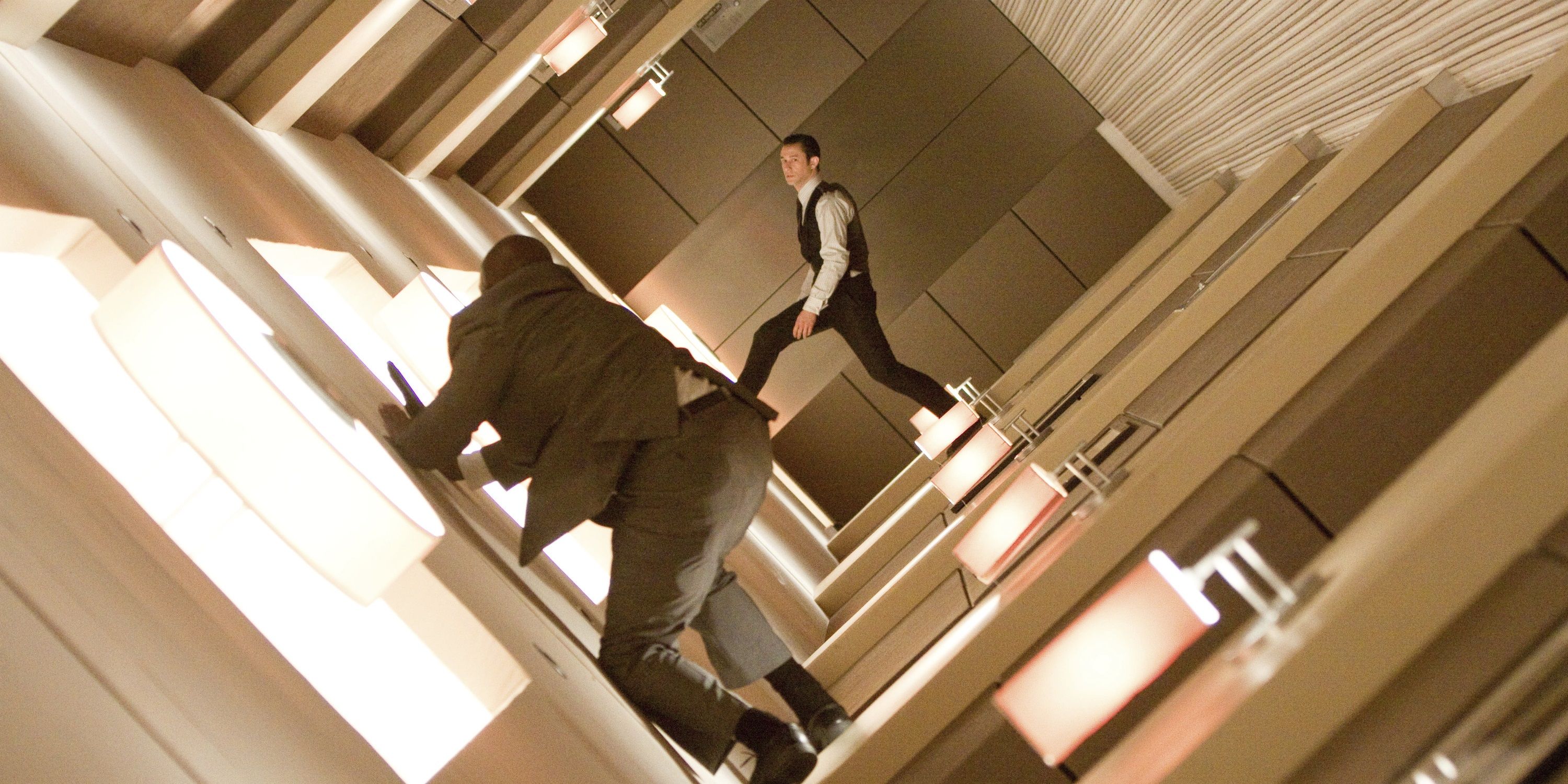 The hallway fight scene in Inception