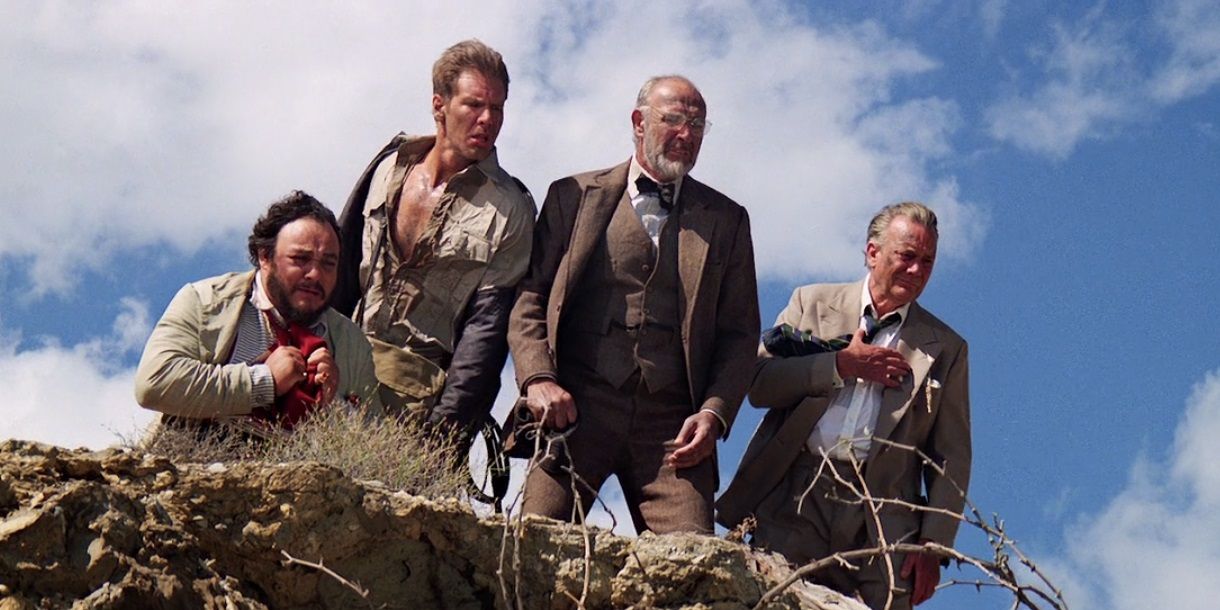 Indy, Henry Sr., Sallah, and Brody in Indiana Jones and the Last Crusade