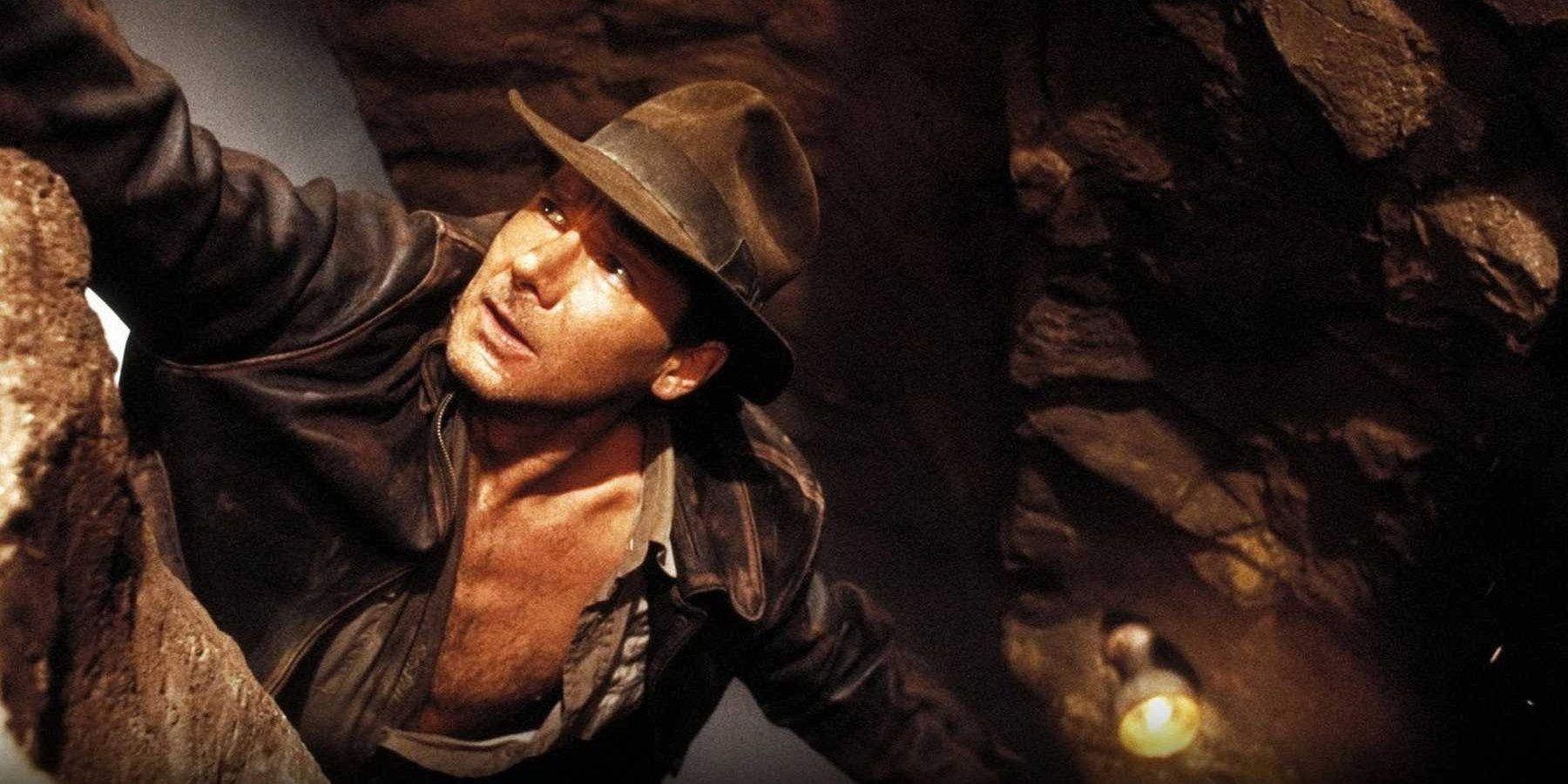 Indy reaches for the Grail in Indiana Jones and the Last Crusade