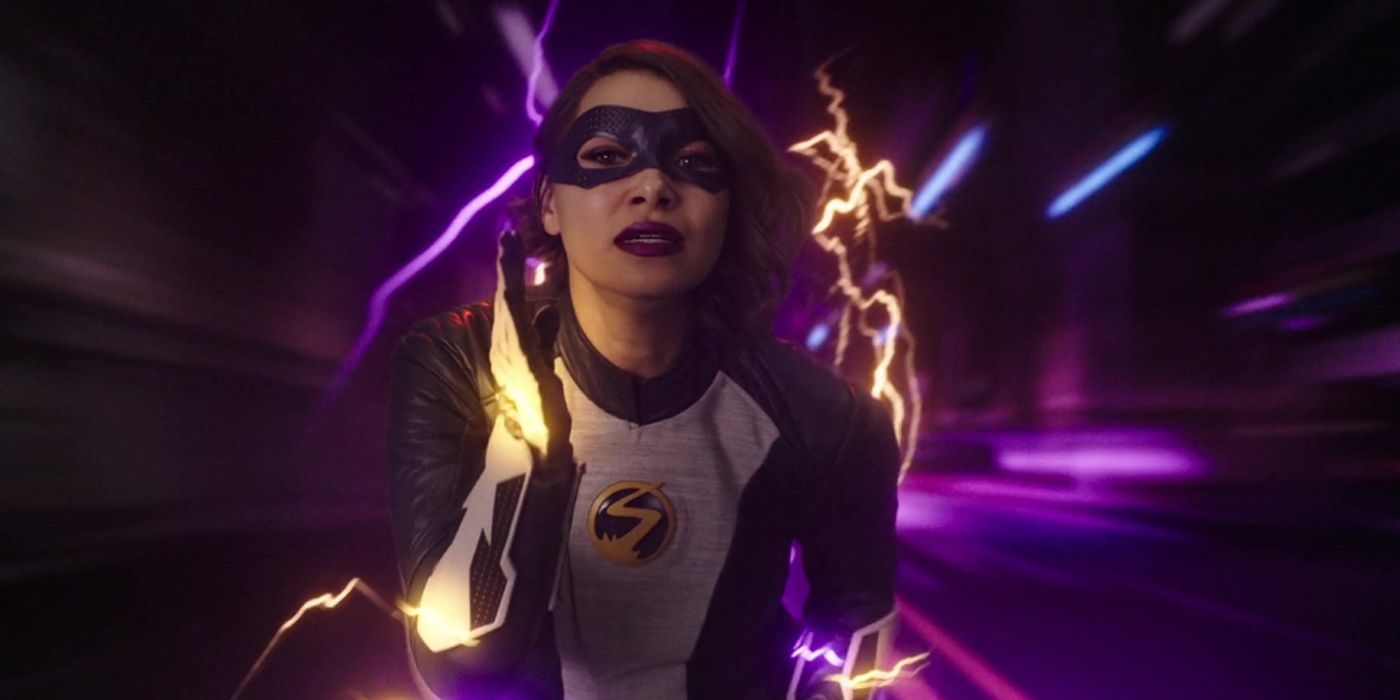 The Flash: Why Iris' Speedster Lightning Is Purple (& Not Yellow)