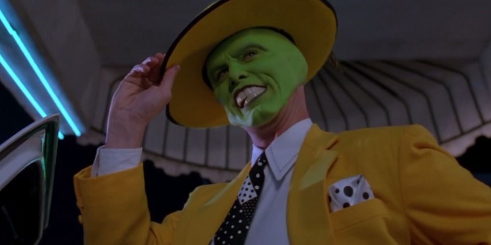 Jim Carrey as The Mask arriving at the club in The Mask