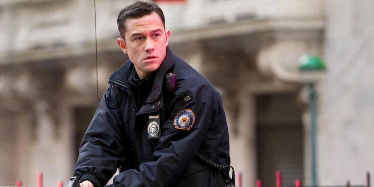 John Blake in his police uniform in The Dark Knight Rises