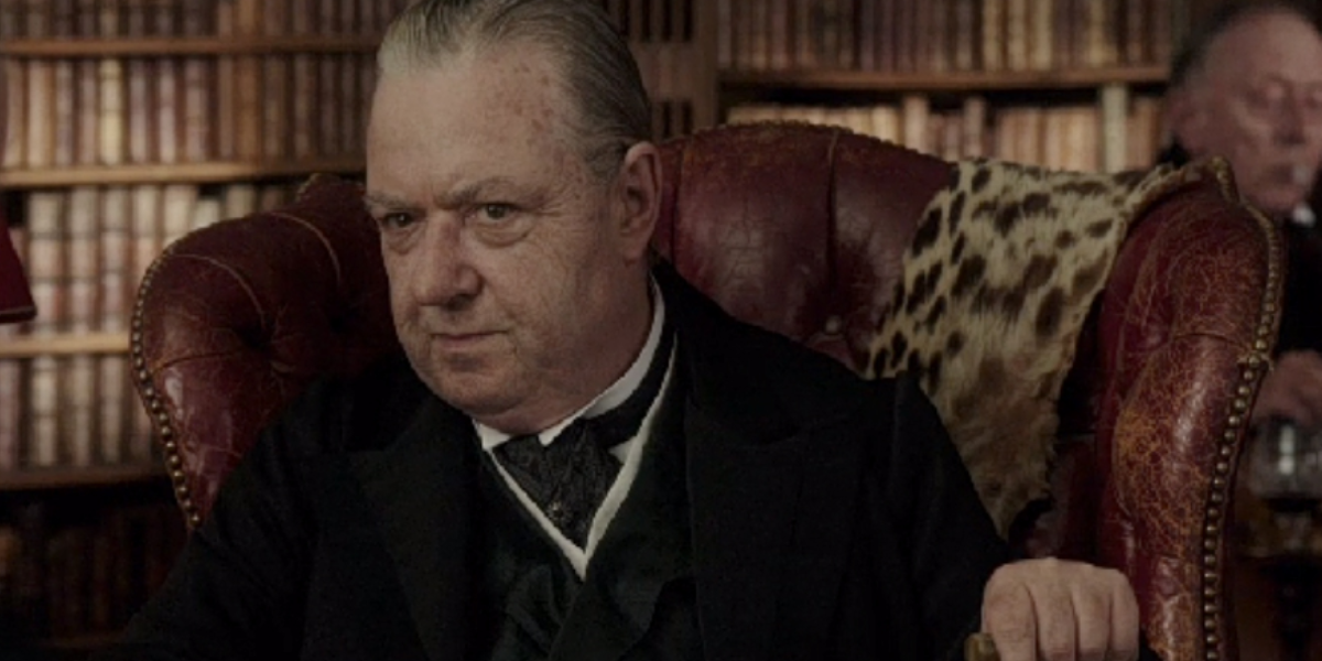 John Sessions as Mycroft Holmes in Mr Holmes