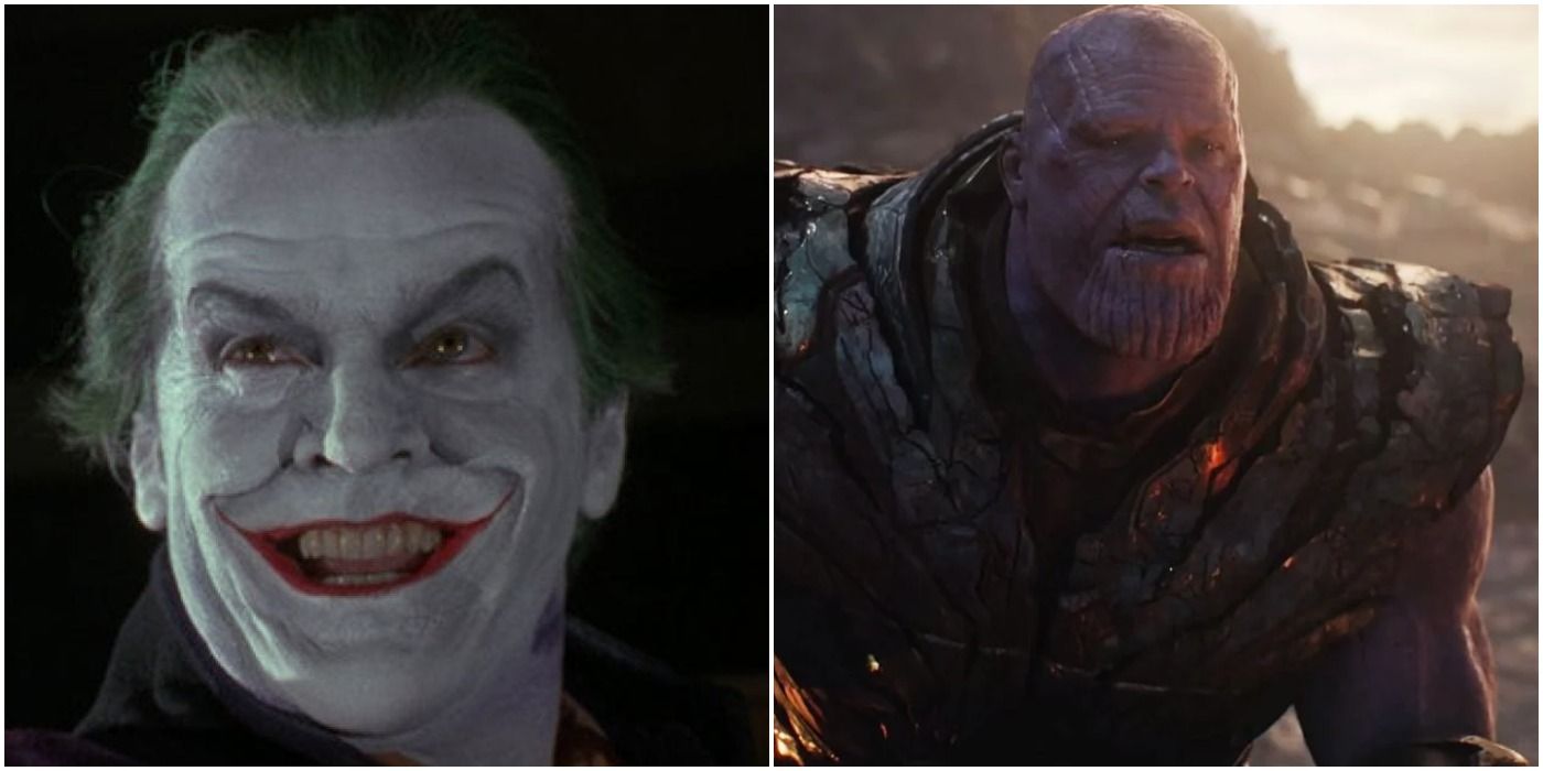 Jack Nicholson in Batman and Josh Brolin in Avengers Endgame