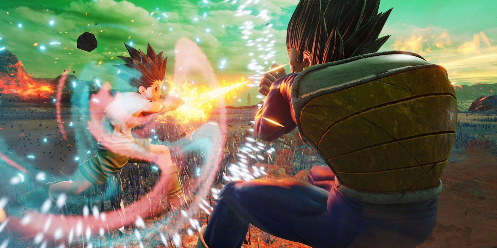 Jump Force Deluxe Edition Gon fighting Vegeta