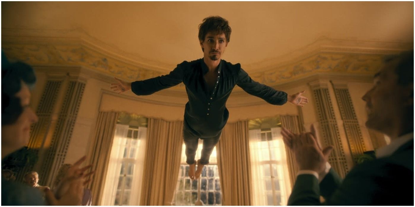 Klaus levitates in The Umbrella Academy