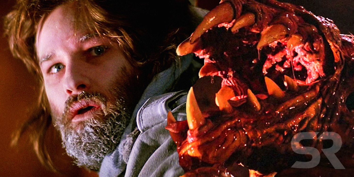 Kurt Russell as MacReady with The Thing