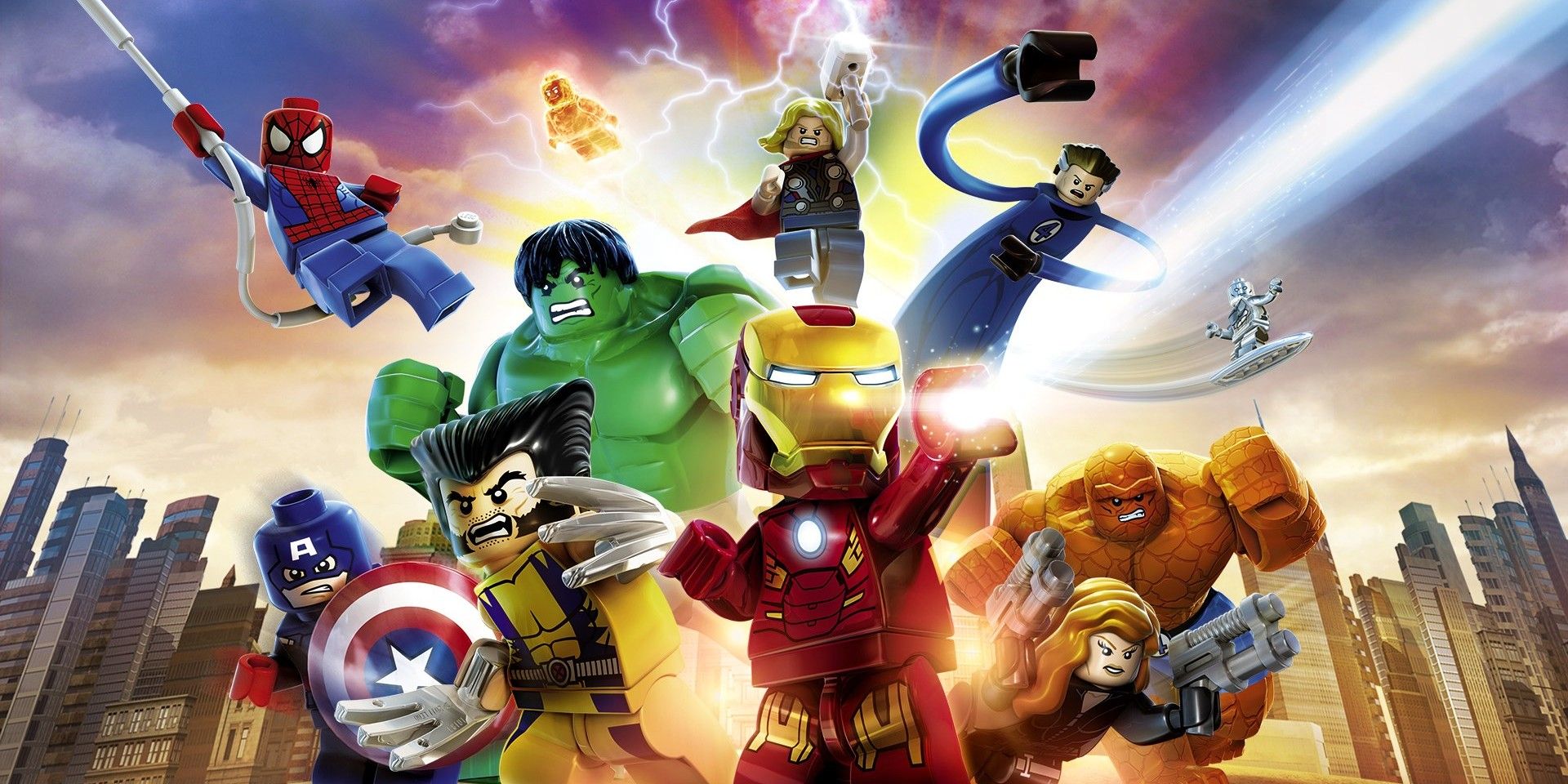 O elenco de Lego Marvel Super Heroes