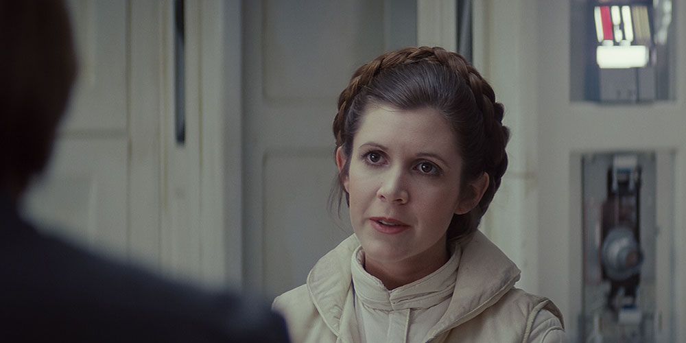 Princess Leia calls Han Solo a &quot;laser-brain.&quot;