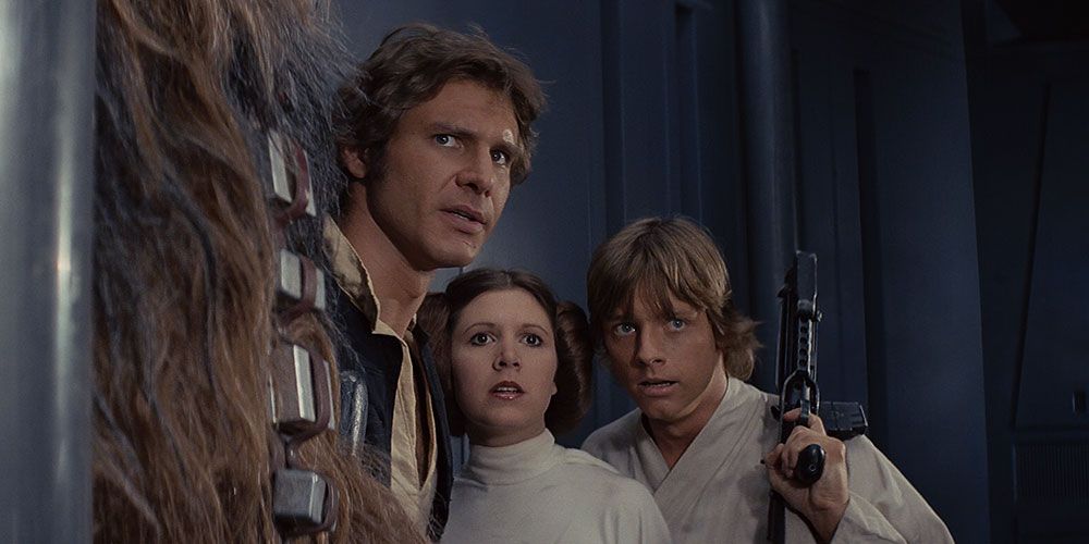 Leia insults Han Solo's prized Millennium Falcon.
