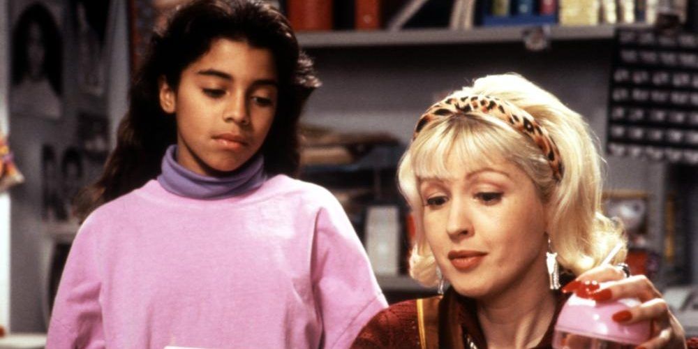 Still from Life with Mikey; Christina Vidal and Cyndi Lauper