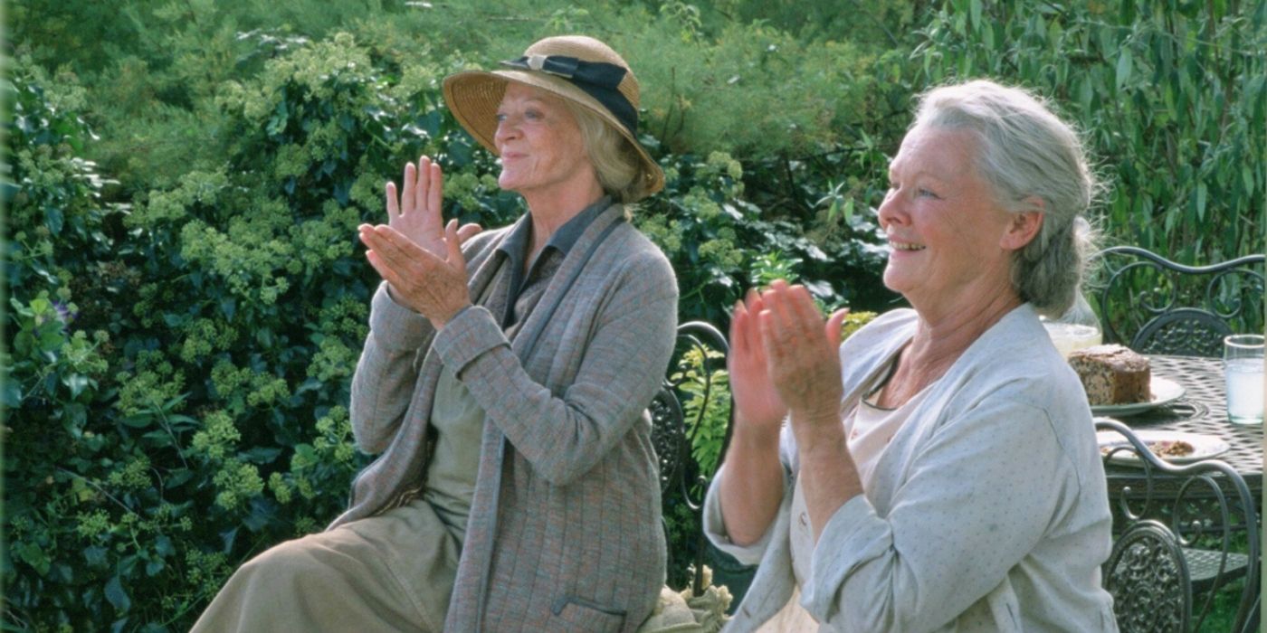 Janet and Ursula clapping in Ladies in Lavender