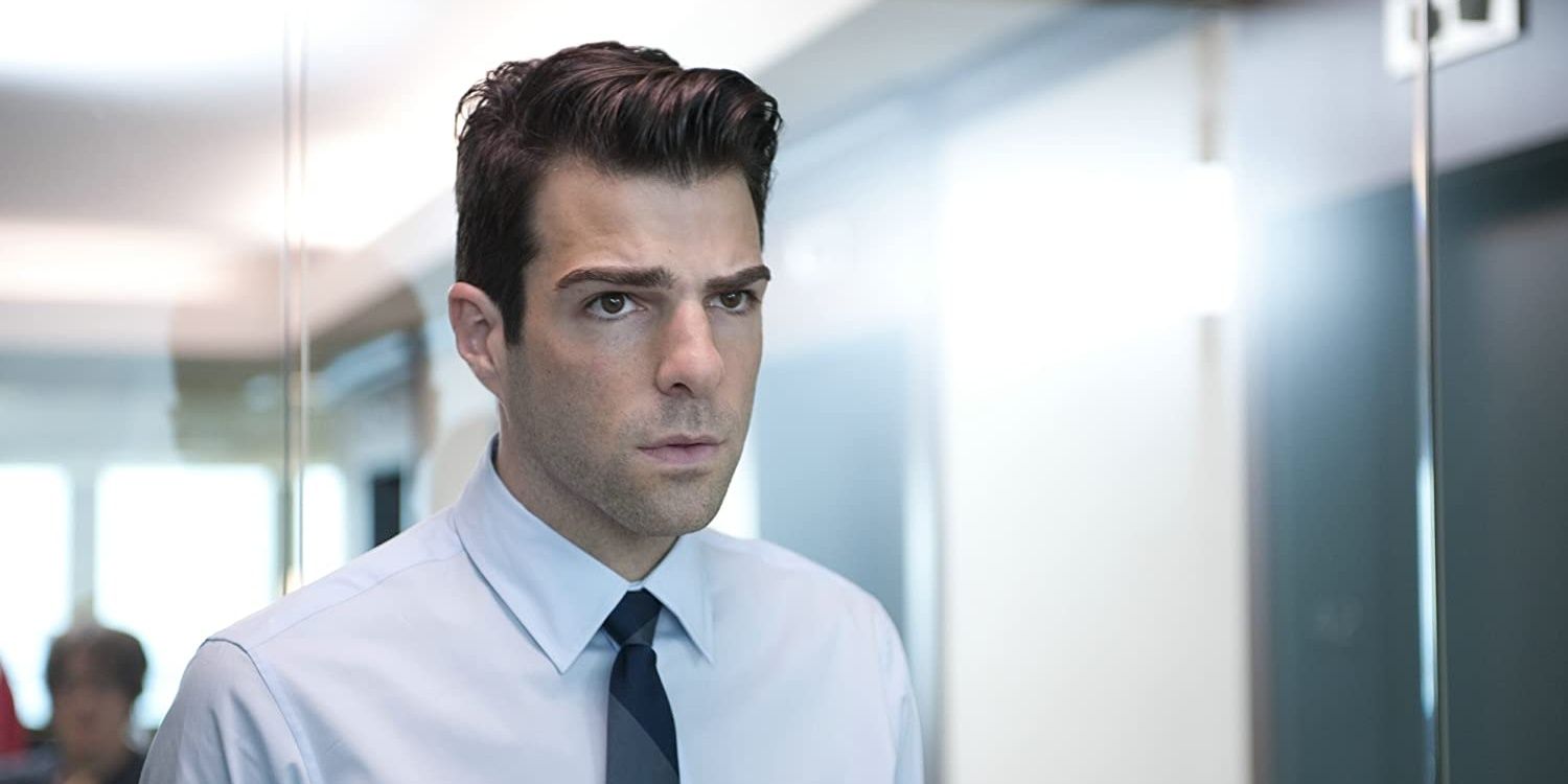 Zachary Quinto looks worried in Margin Call