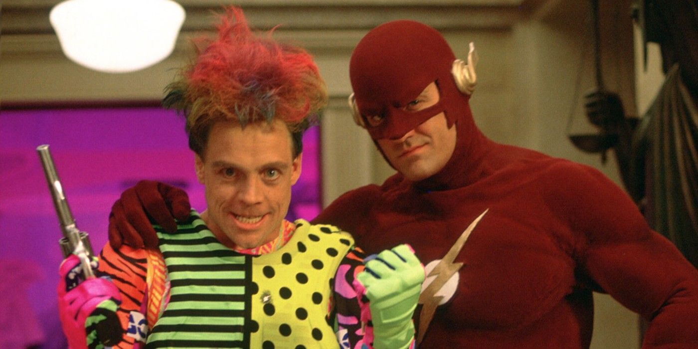 Mark Hamill as Trickster in The Flash (1990 CBS TV series) with the Flash