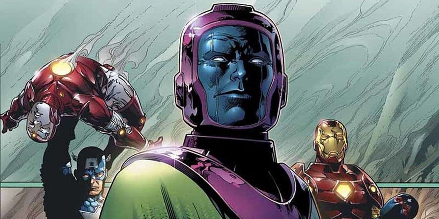 Kang the Conqueror fights the Young Avengers in Marvel Comics.