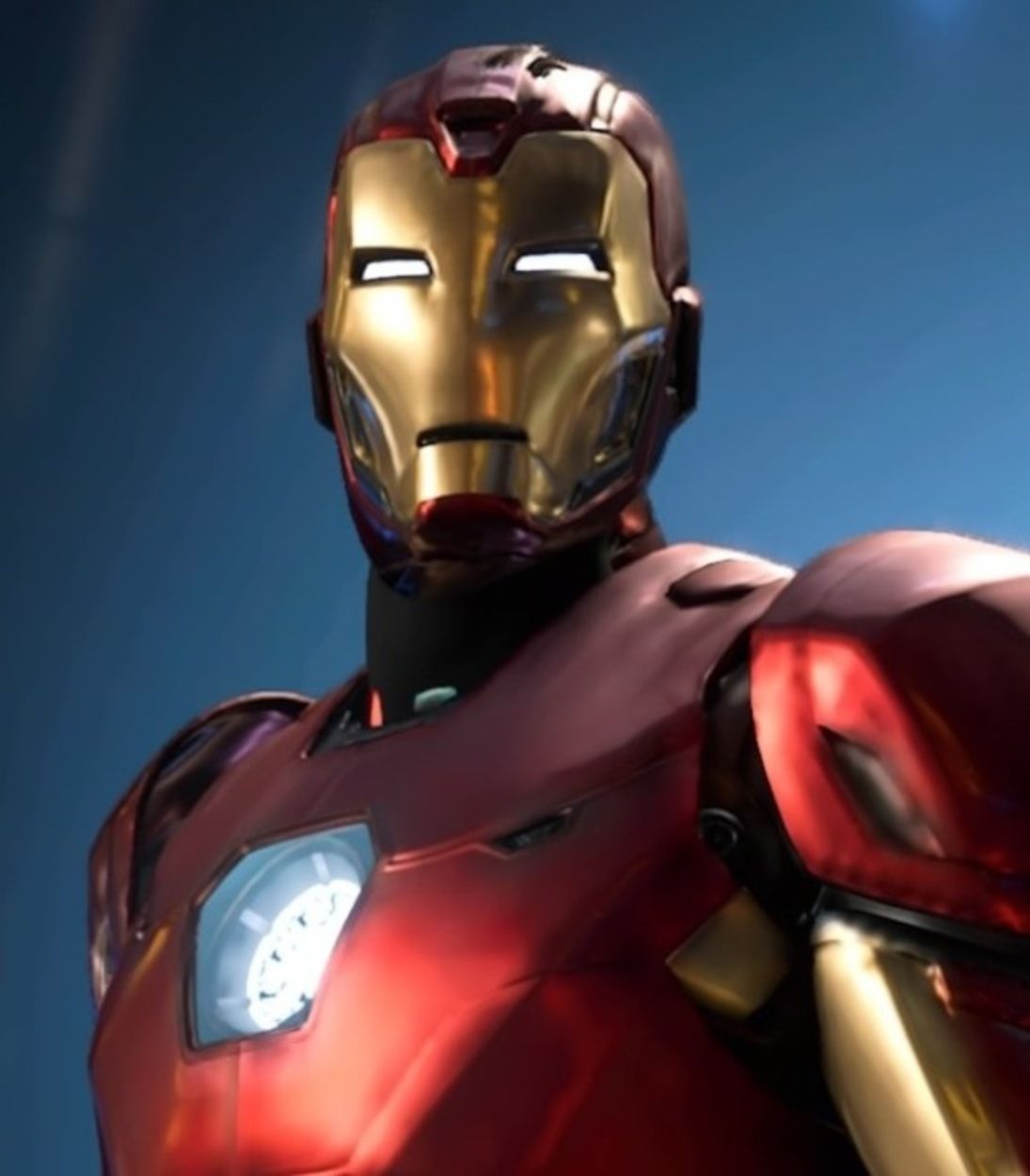 Marvel's Avengers Iron Man Blue Background Vertical